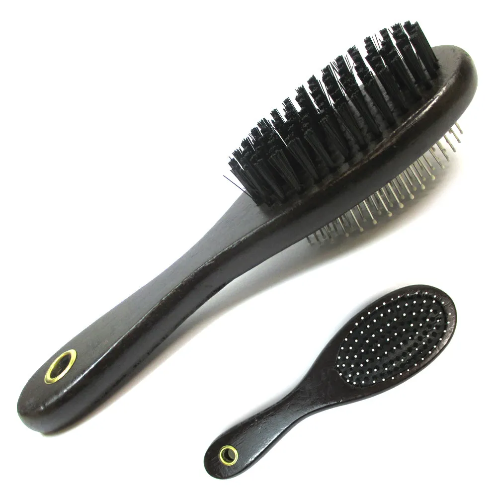 2 Double Sided Pet Brush Dog Cat Hair Grooming Coat Comb Fur Cleaner Pin Bristle