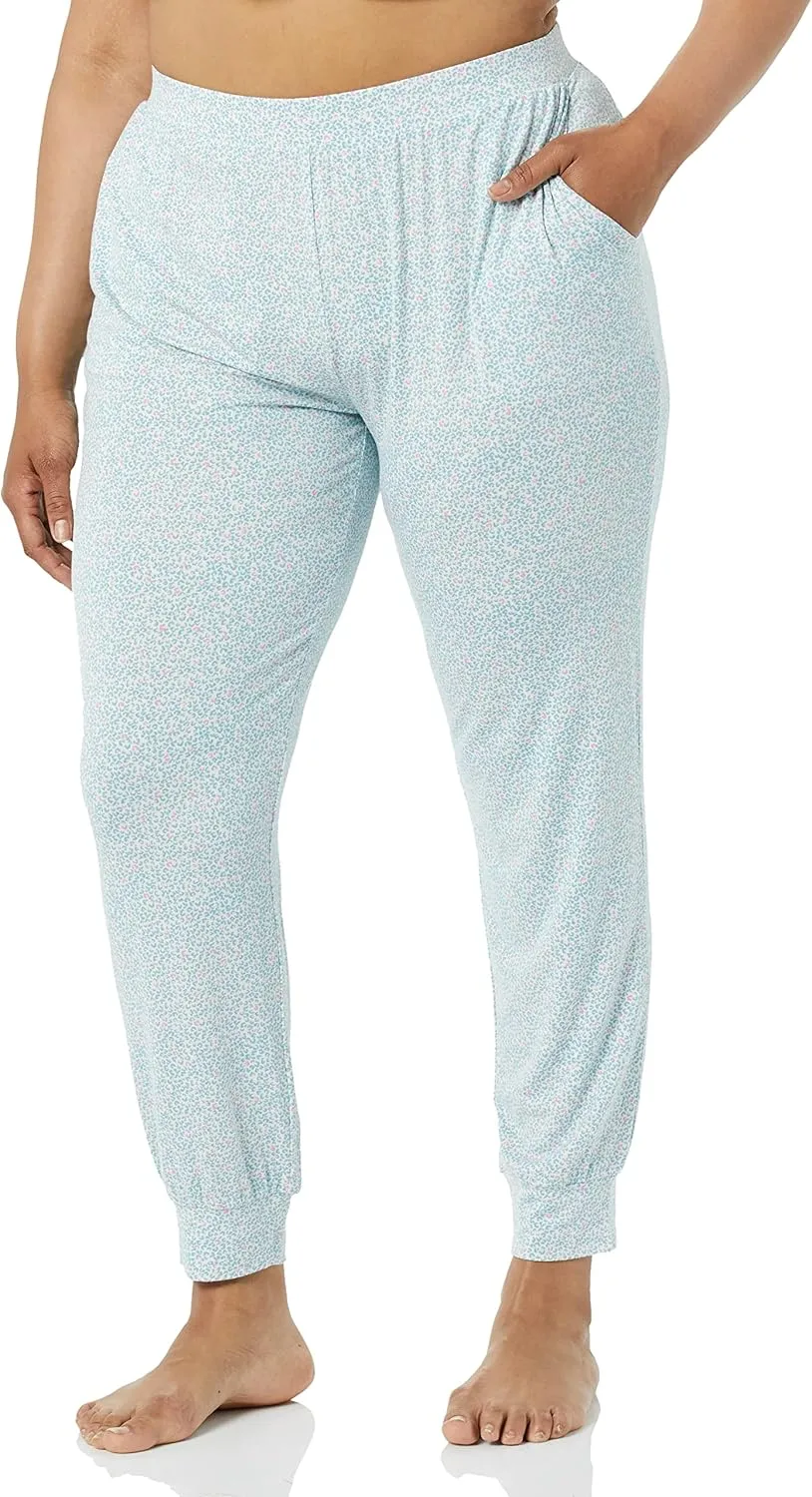 Amazon Essentials Womens Pajama Pants, Lightweight Knit Jersey Jogger Lounge Sleep Wear with Pockets