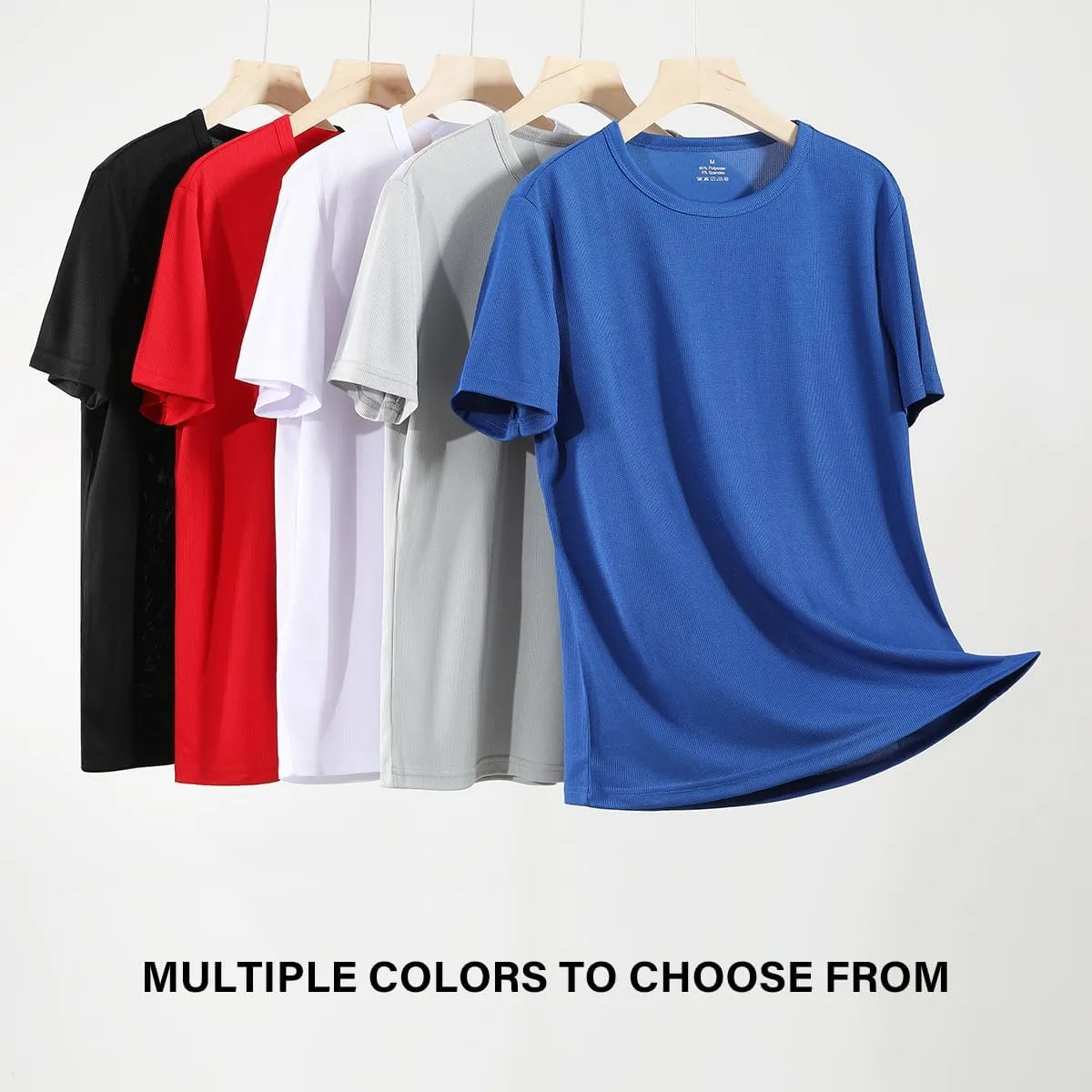 Arjen Kroos Men's Quick Dry Fit Running T-Shirts 4 Pack Activewear Gym Shirts Breathable Workout Undershirts