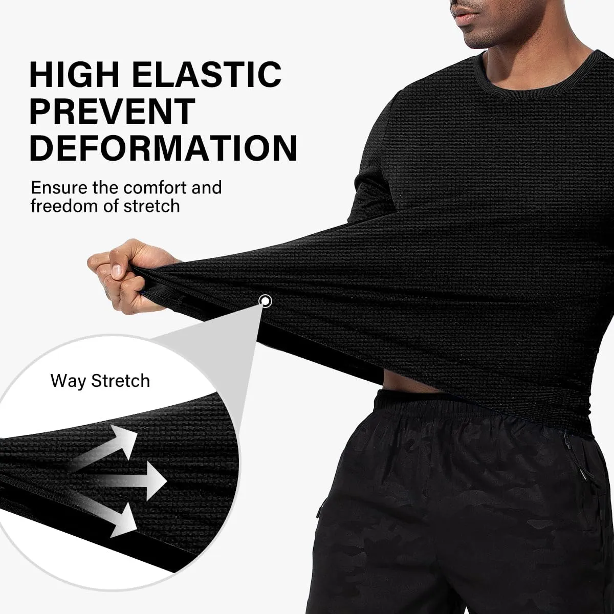 Arjen Kroos Men's Quick Dry Fit Running T-Shirts 4 Pack Activewear Gym Shirts Breathable Workout Undershirts