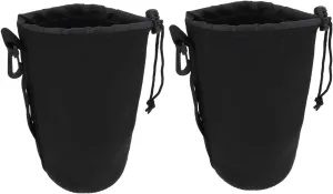 ARTIBETTER 2pcs Neoprene Lens Case Pouch for Dslr Camera Lens Flexible Insulation Pouch Size Xl Camera Protection Bag