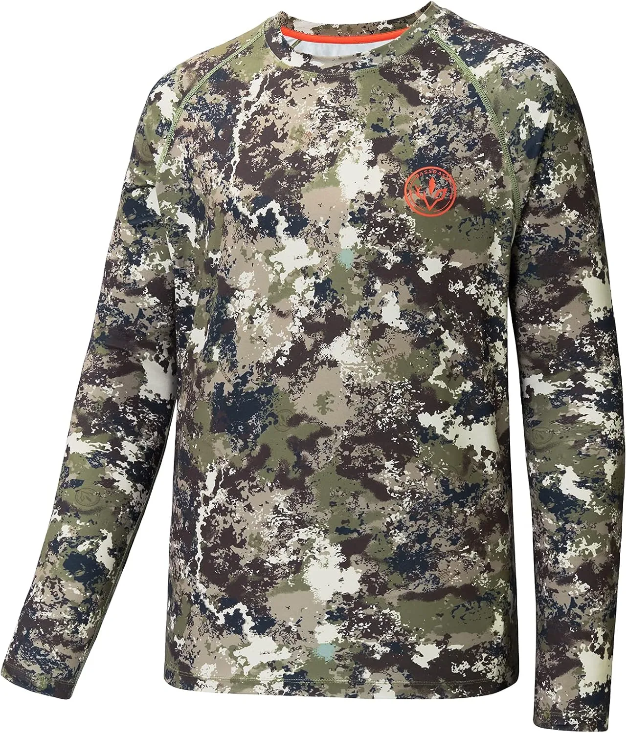 BASSDASH Men's Hunting Sun Shirt UPF 50 Lightweight Camo Performance Long Sleeve Stretch Fishing Hiking Tactical Tees