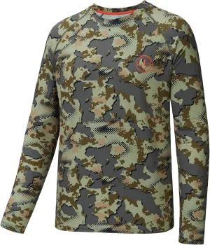 BASSDASH Men's Hunting Sun Shirt UPF 50 Lightweight Camo Performance Long Sleeve Stretch Fishing Hiking Tactical Tees