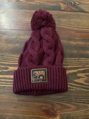 Be the L;ght Winter Beanie In Burgundy
