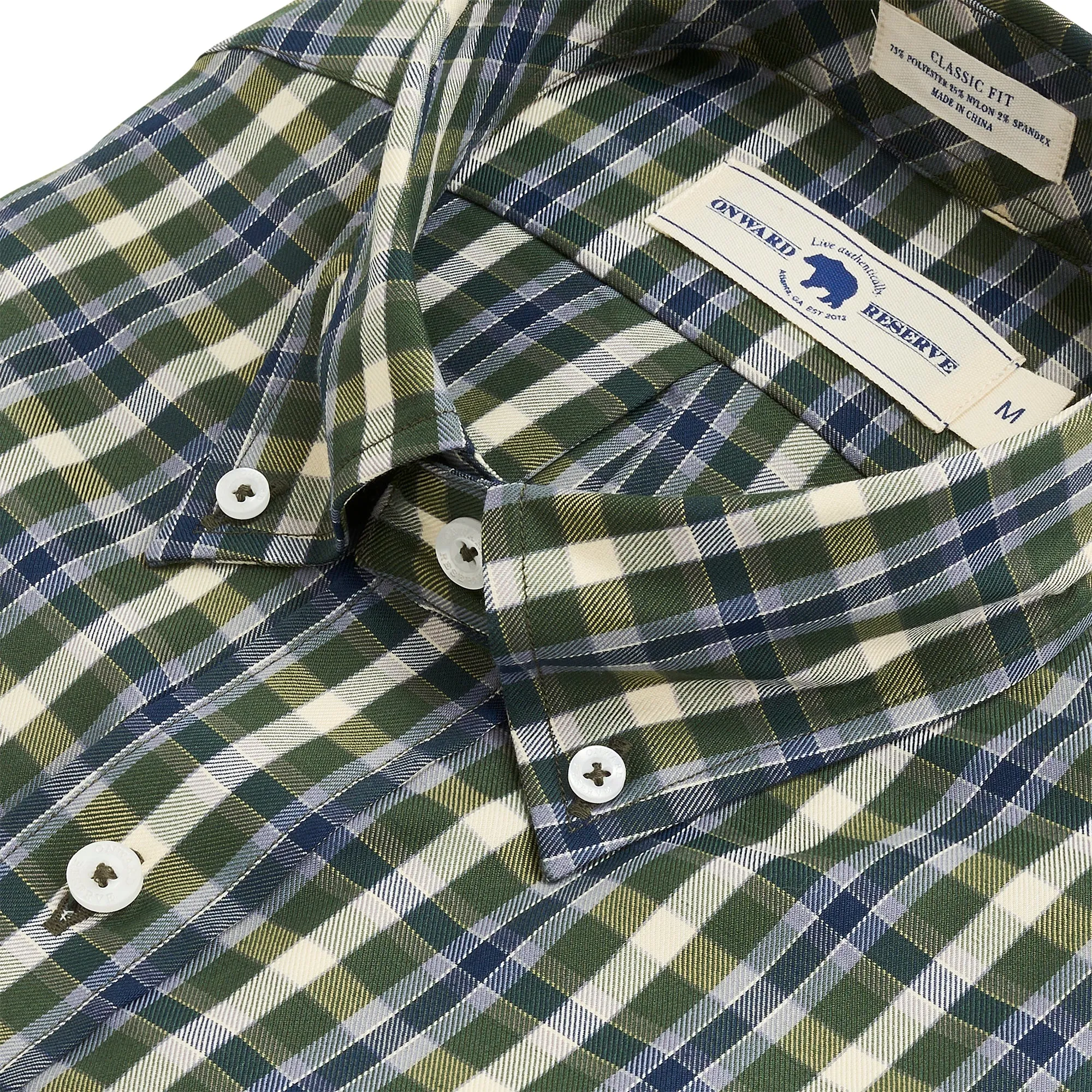 Beauly Classic Fit Brushed Performance Twill Button Down - Forest Biome
