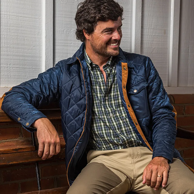 Beauly Classic Fit Brushed Performance Twill Button Down - Forest Biome