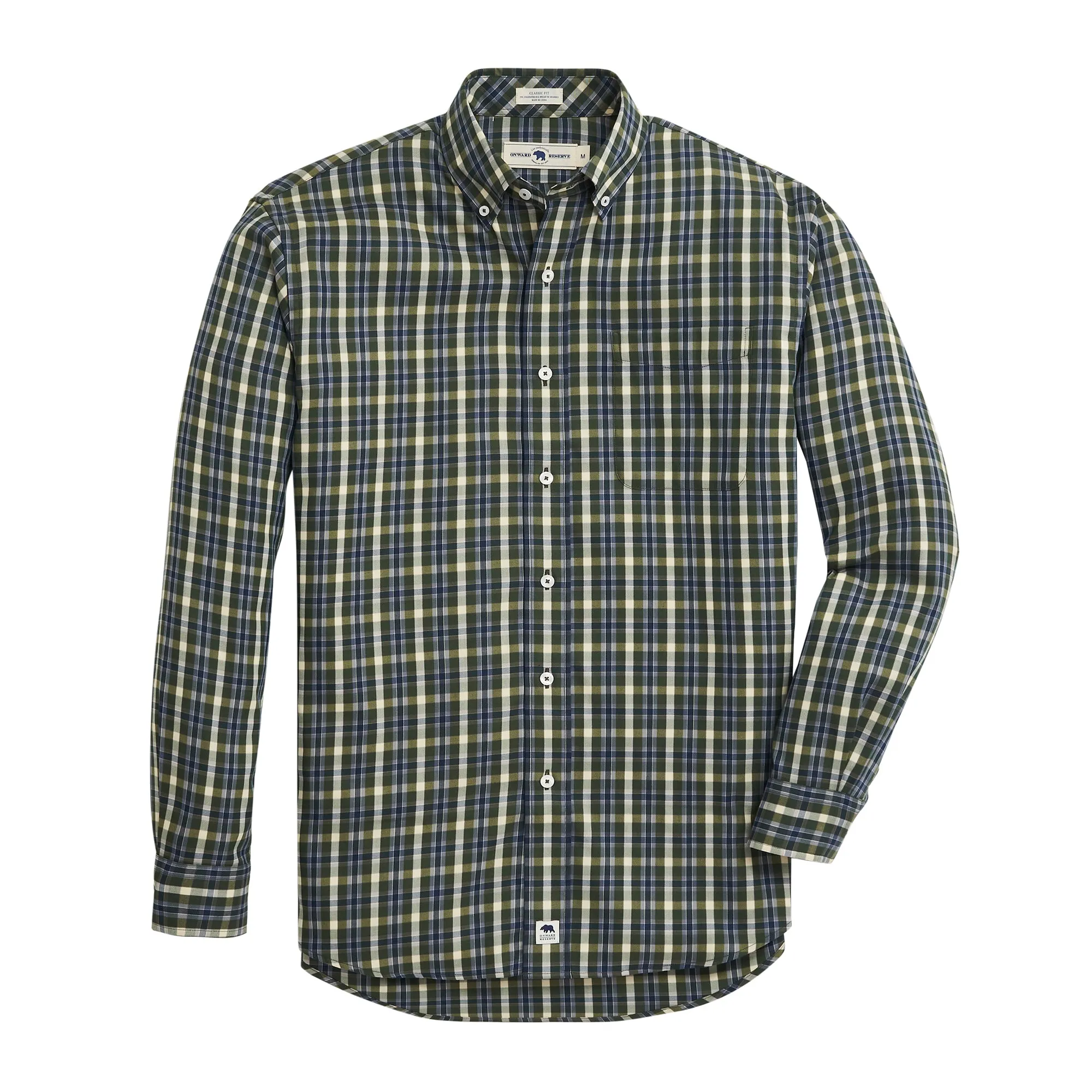 Beauly Classic Fit Brushed Performance Twill Button Down - Forest Biome