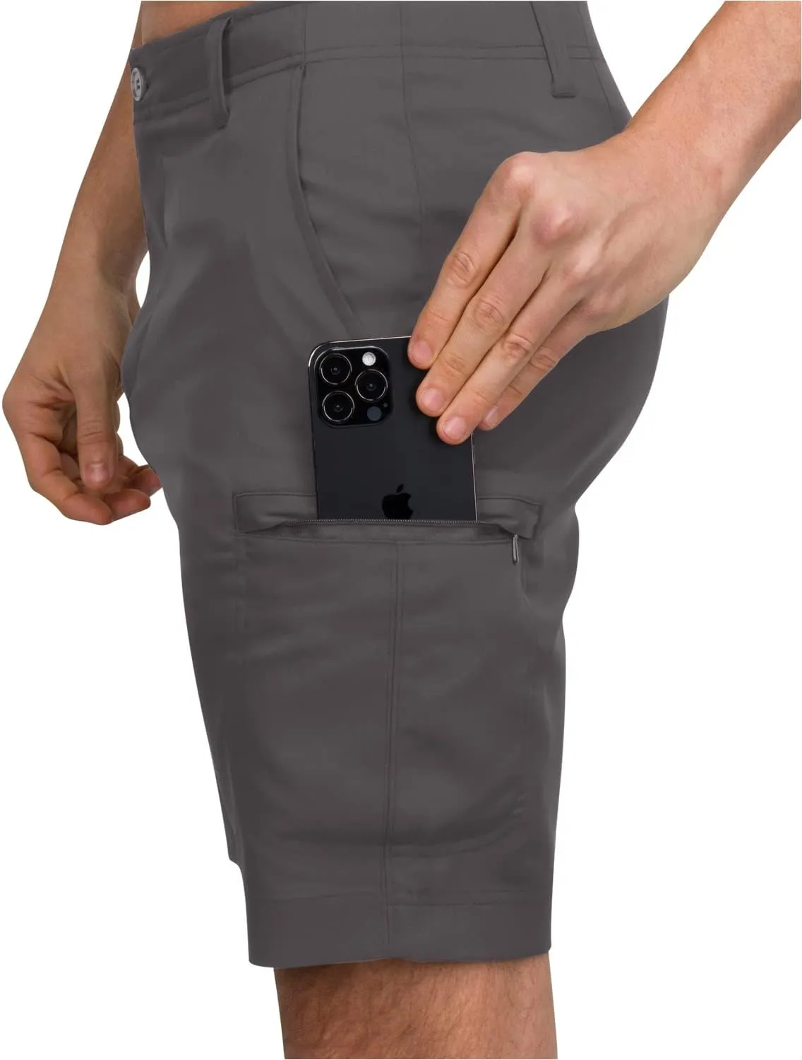 Cargo Golf Shorts for Men - Dry Fit, Large Pockets, Lightweight, Moisture Wicking, 4-Way Stretch