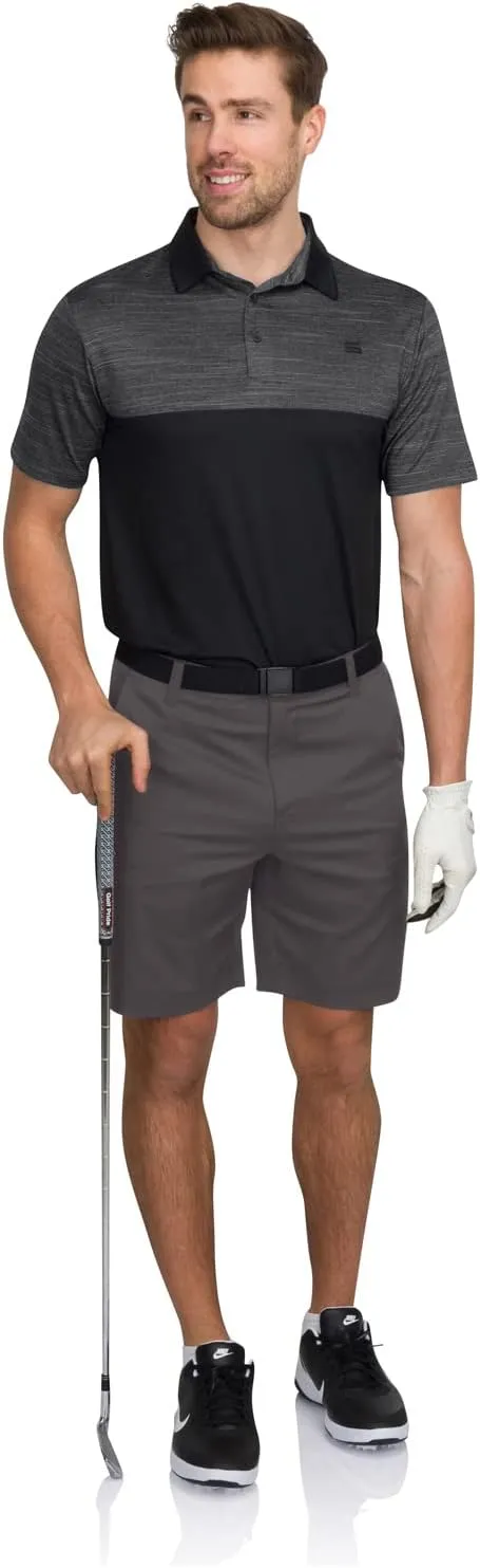 Cargo Golf Shorts for Men - Dry Fit, Large Pockets, Lightweight, Moisture Wicking, 4-Way Stretch