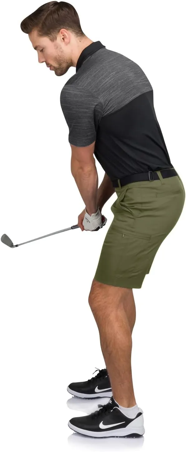 Cargo Golf Shorts for Men - Dry Fit, Large Pockets, Lightweight, Moisture Wicking, 4-Way Stretch