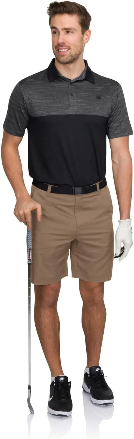 Cargo Golf Shorts for Men - Dry Fit, Large Pockets, Lightweight, Moisture Wicking, 4-Way Stretch