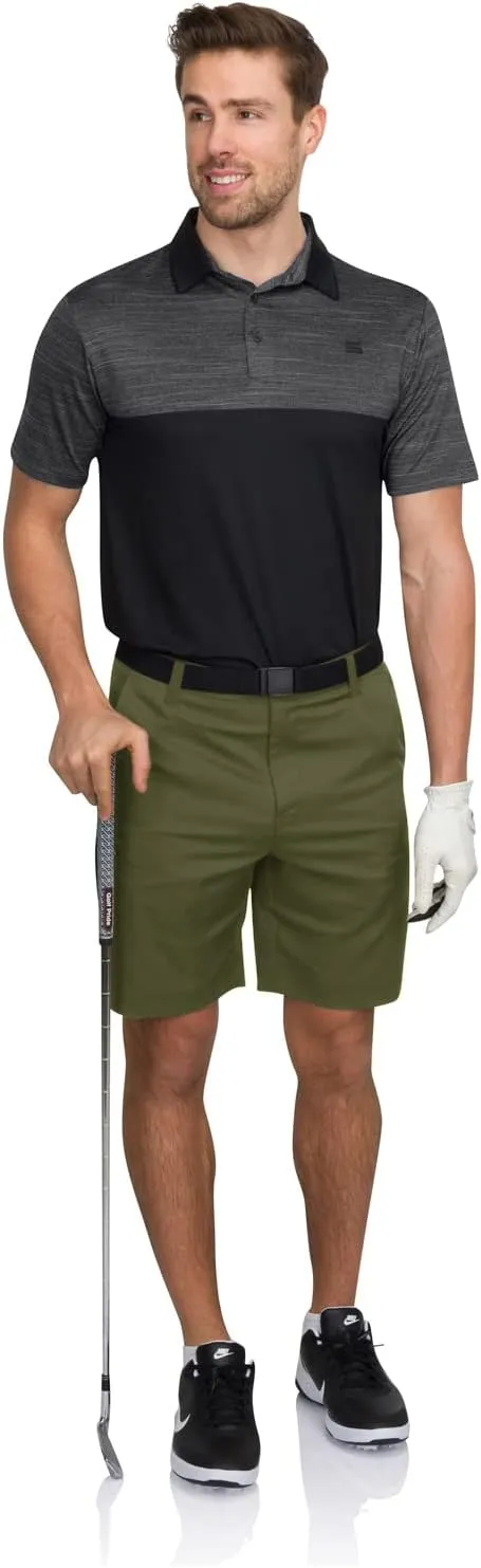 Cargo Golf Shorts for Men - Dry Fit, Large Pockets, Lightweight, Moisture Wicking, 4-Way Stretch