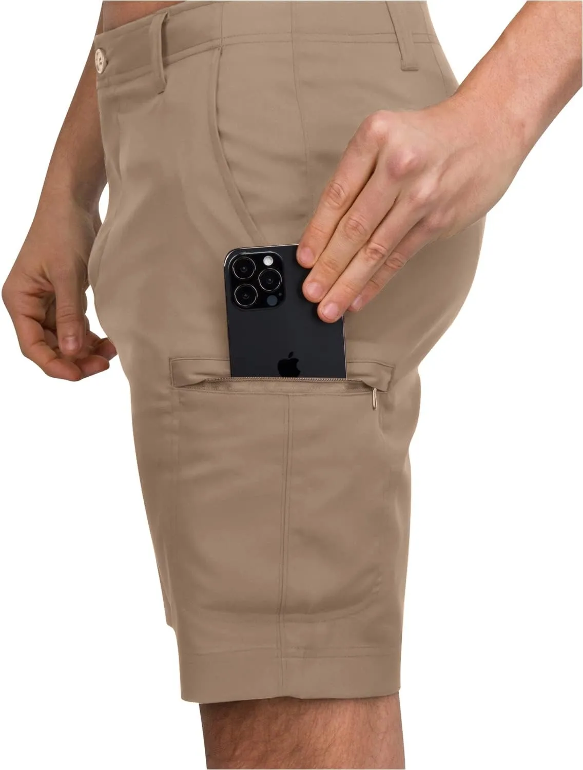 Cargo Golf Shorts for Men - Dry Fit, Large Pockets, Lightweight, Moisture Wicking, 4-Way Stretch