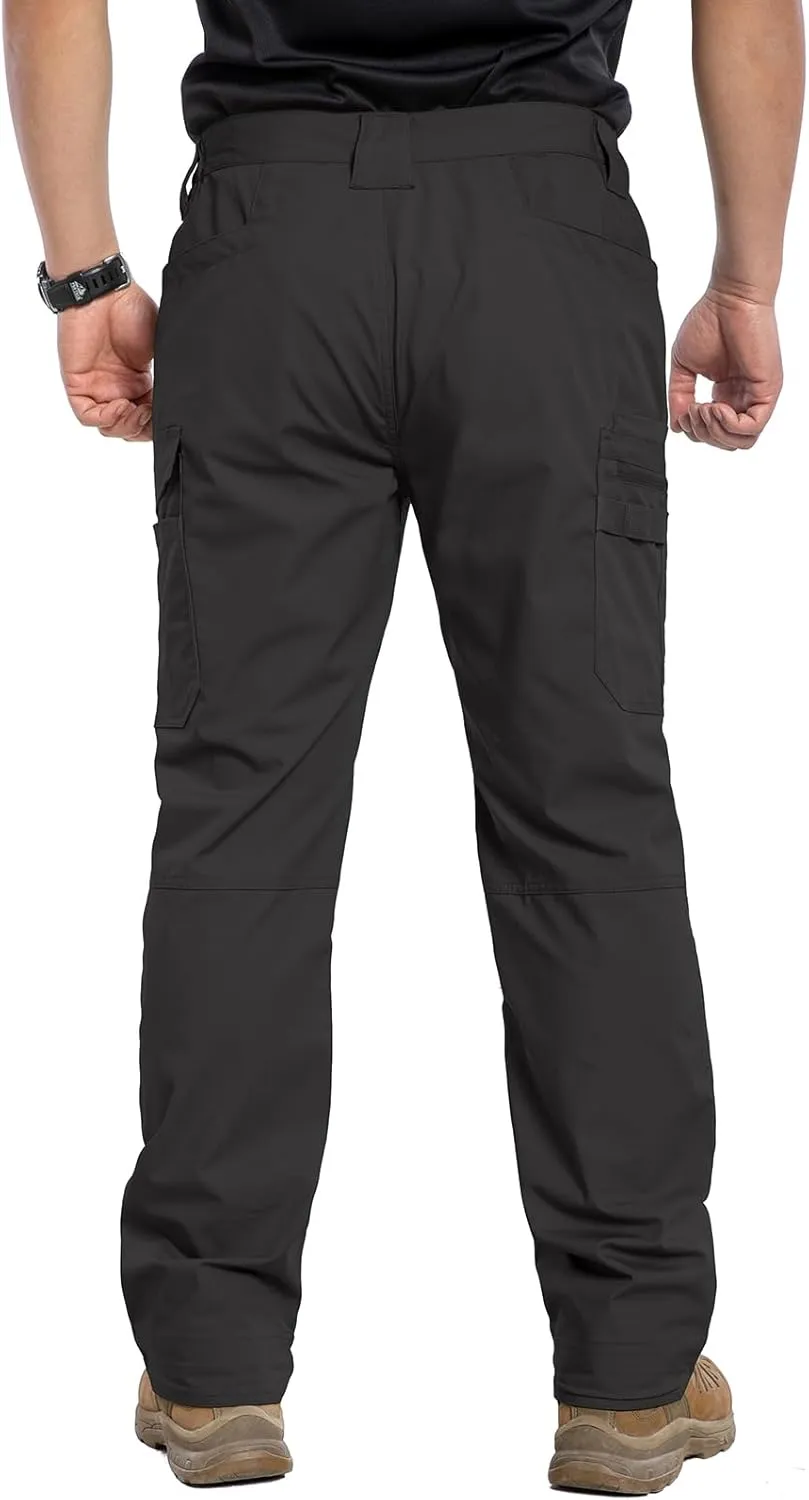 CARWORNIC Men's Stretch Ripstop Work Pants Water Resistant Flex Cargo Pants Lightweight EDC Operator Tactical Utility Pants