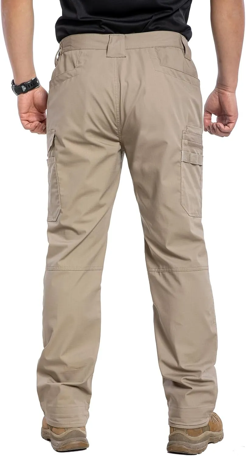 CARWORNIC Men's Stretch Ripstop Work Pants Water Resistant Flex Cargo Pants Lightweight EDC Operator Tactical Utility Pants