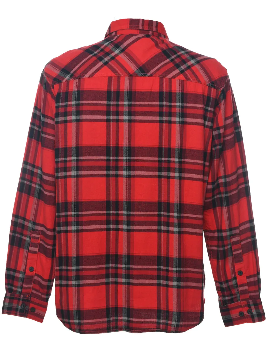 Columbia Checked Red Flannel Shirt - M