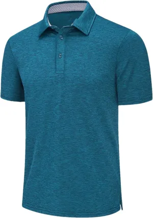 Dcvmvmn Mens Summer T-Shirts Casual Short Sleeve Polo Shirts Buttons Down Quick Dry Breathable Golf Pullover