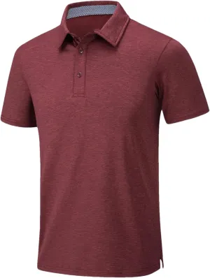 Dcvmvmn Mens Summer T-Shirts Casual Short Sleeve Polo Shirts Buttons Down Quick Dry Breathable Golf Pullover