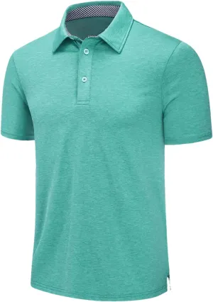 Dcvmvmn Mens Summer T-Shirts Casual Short Sleeve Polo Shirts Buttons Down Quick Dry Breathable Golf Pullover