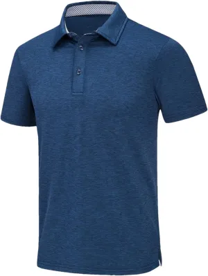 Dcvmvmn Mens Summer T-Shirts Casual Short Sleeve Polo Shirts Buttons Down Quick Dry Breathable Golf Pullover