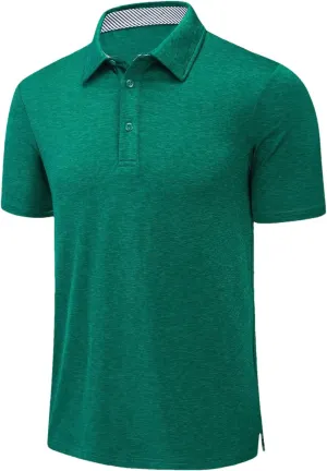 Dcvmvmn Mens Summer T-Shirts Casual Short Sleeve Polo Shirts Buttons Down Quick Dry Breathable Golf Pullover