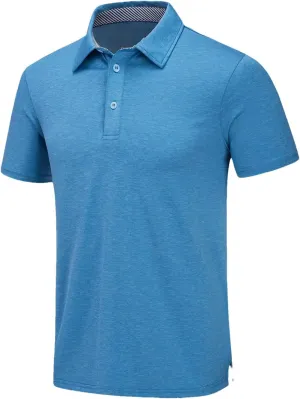 Dcvmvmn Mens Summer T-Shirts Casual Short Sleeve Polo Shirts Buttons Down Quick Dry Breathable Golf Pullover