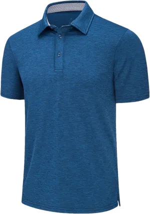 Dcvmvmn Mens Summer T-Shirts Casual Short Sleeve Polo Shirts Buttons Down Quick Dry Breathable Golf Pullover