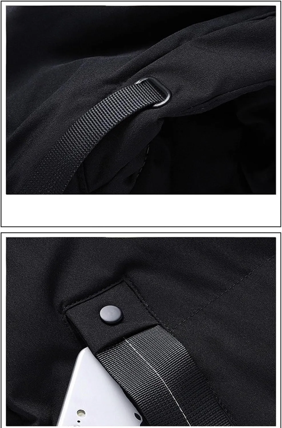 DGHM-JLMY Mens Mid Length Padded Cotton Jacket Hooded Windproof Thicken Puffer Coat Long Down Coats Warm Winter Outerwear