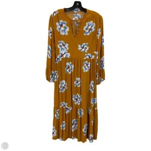 Dress Casual Midi By Old Navy In Yellow, Size: M