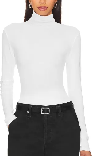 Ekouaer Women's Turtleneck Long Sleeve Shirts Slim Fit Thermal Underwear Tops Lightweight Pullover Tees