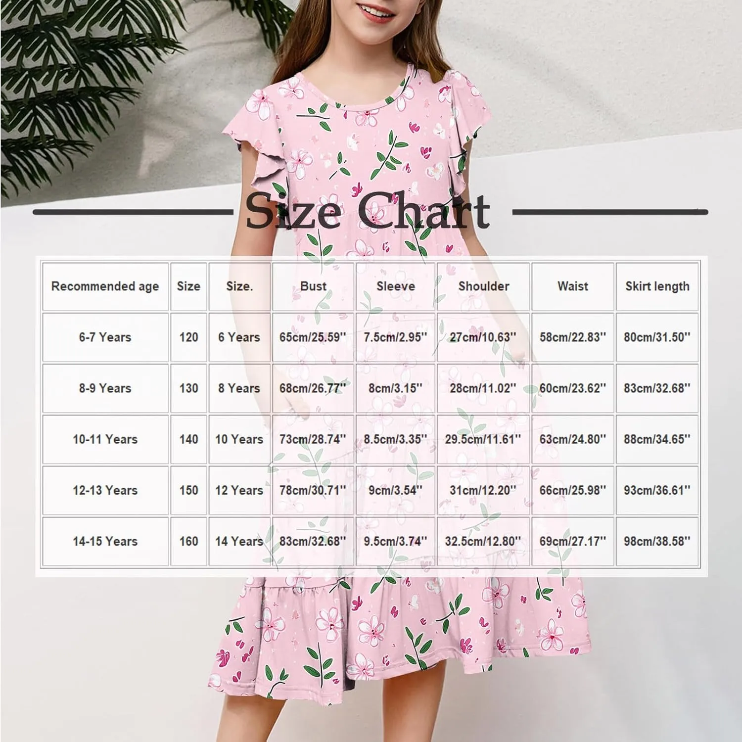 Girls Plaid Dress Soft Crew Neck Ruffle Sleeve Dresses Sleeveless Swing Kids Casual Sundress Summer Outfits