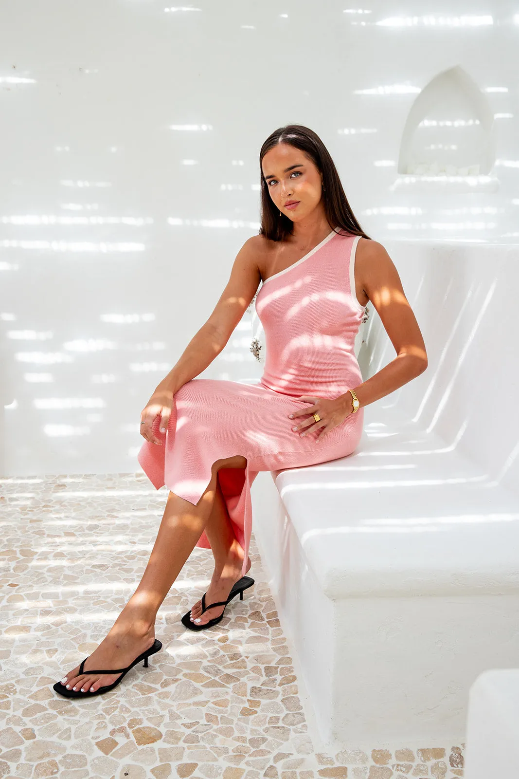Jaykowa Midi Dress -Peach