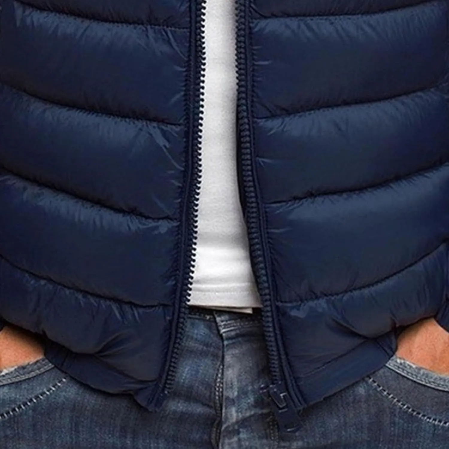 JEsilunmaMY Men's Diamond Stand Collar Puffer Jacket Winter Coat Quilted Padded Down Jacket Insulated Puffy Varsity Coat
