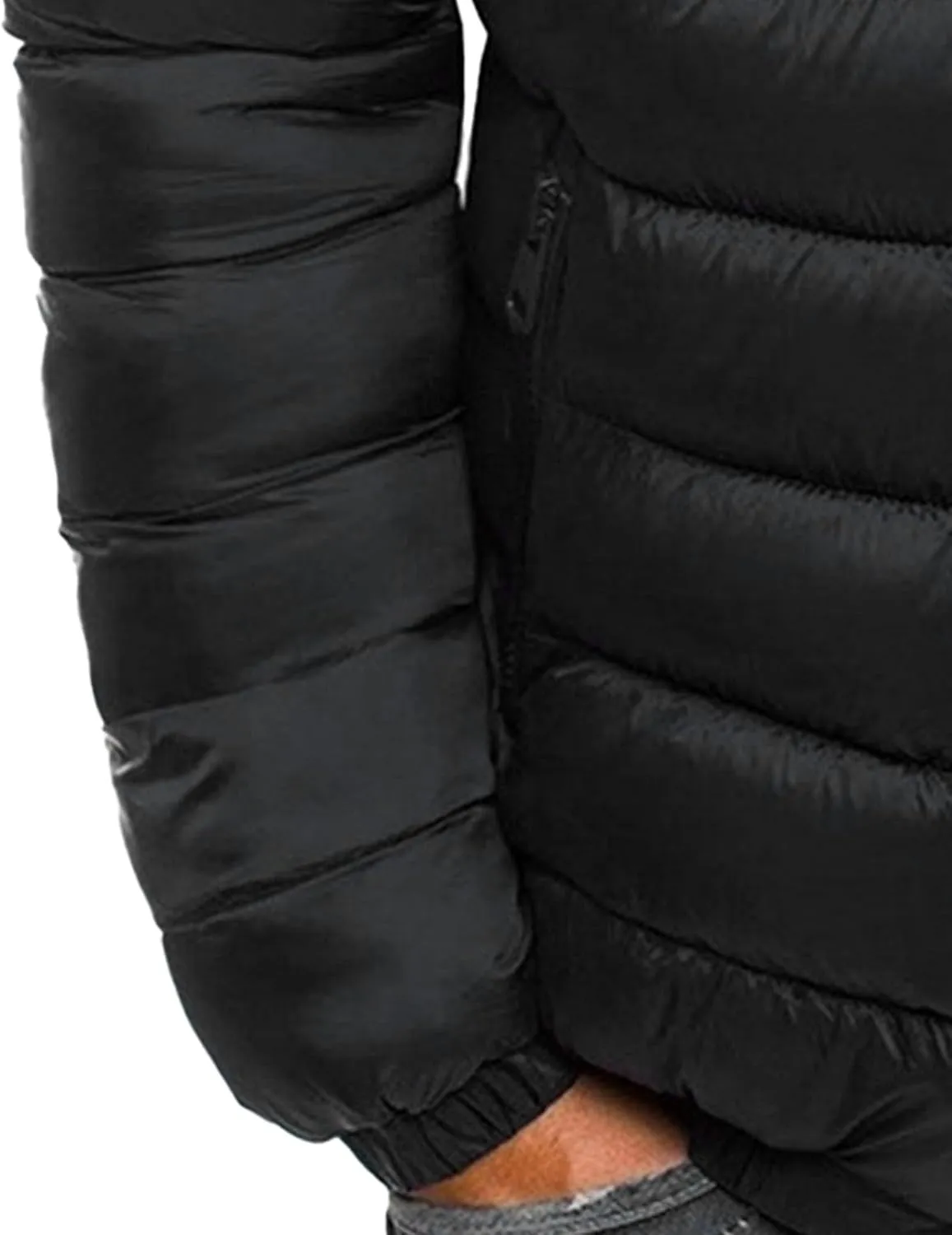JEsilunmaMY Men's Diamond Stand Collar Puffer Jacket Winter Coat Quilted Padded Down Jacket Insulated Puffy Varsity Coat
