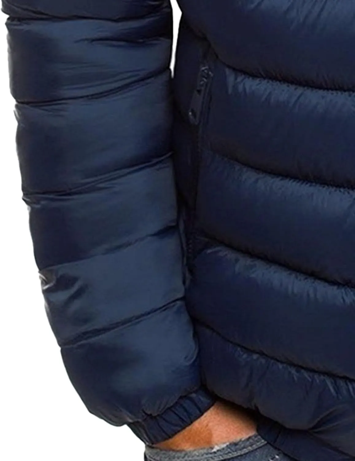 JEsilunmaMY Men's Diamond Stand Collar Puffer Jacket Winter Coat Quilted Padded Down Jacket Insulated Puffy Varsity Coat