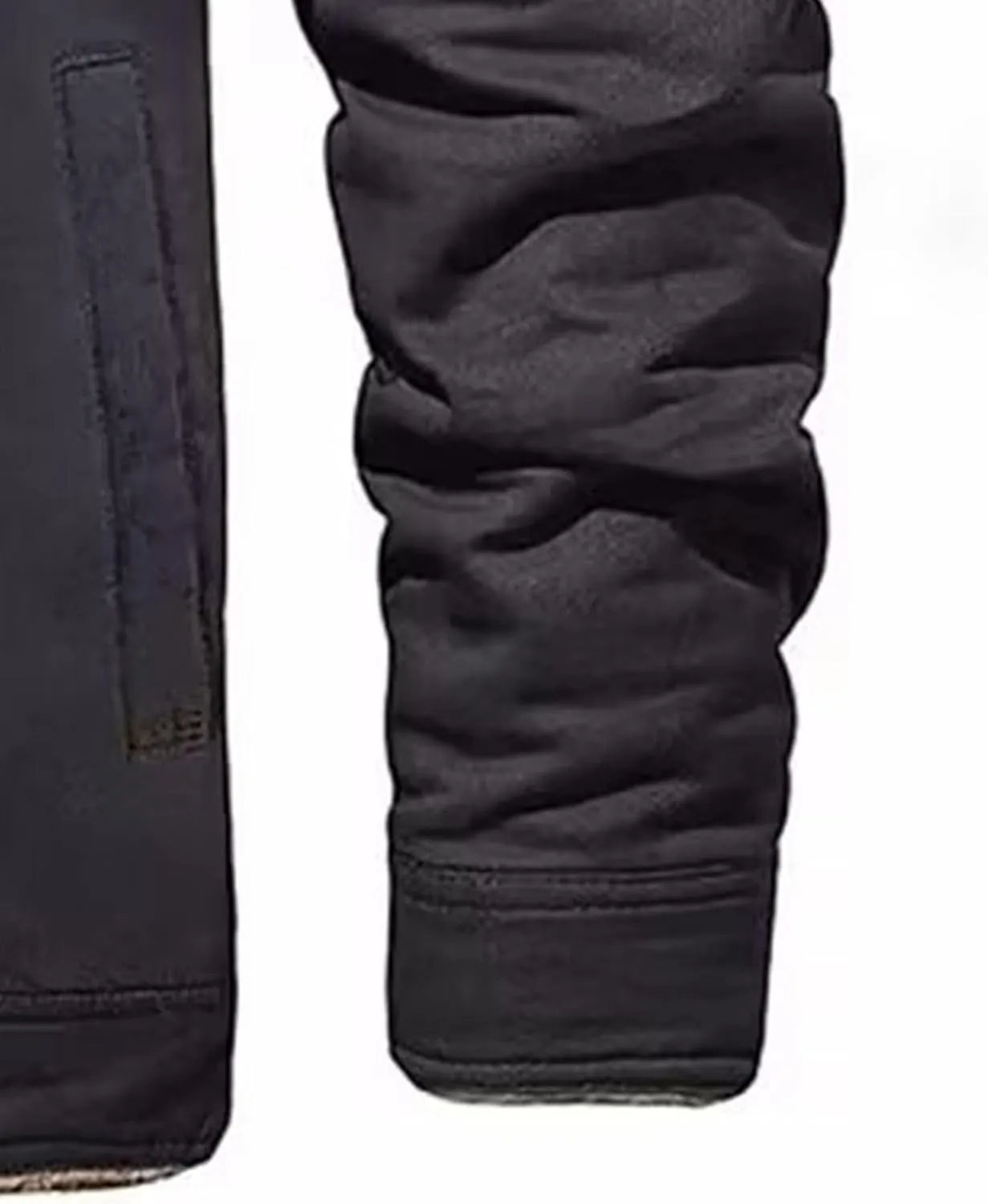 JEsilunmaMY Men's Multi-Pocket Cotton Cargo Jacket Sherpa Lined Casual Shacket Jackets Button Down Warm Winter Padded Coats