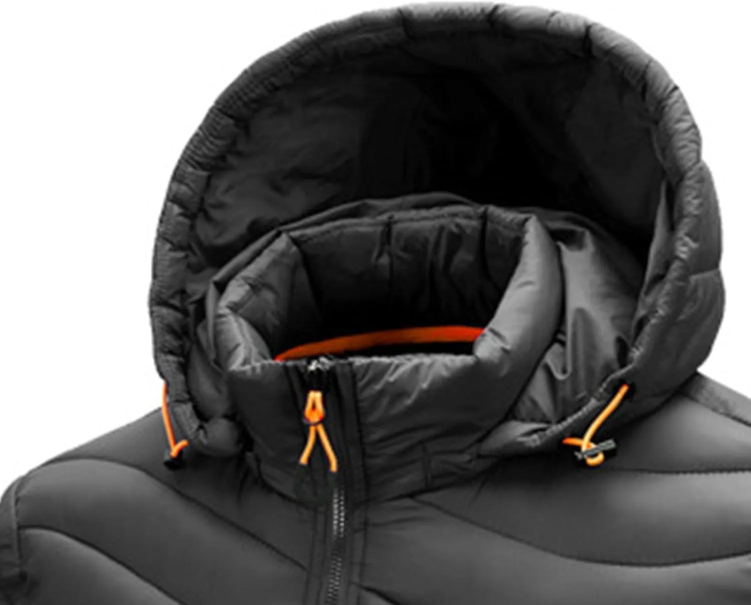 JEsilunmaMY Men's Puffer Jacket with Removable Hood Casual Insulated Hooded Padded Cotton Coat Slim Packable Down Jacket