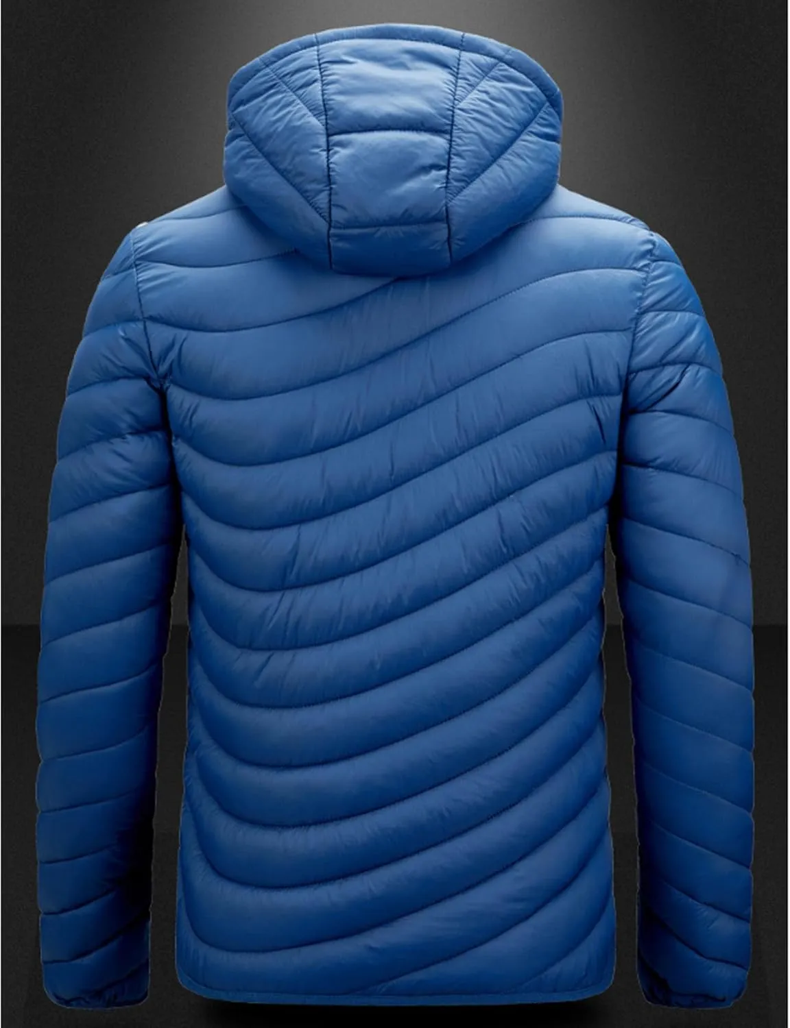 JEsilunmaMY Men's Puffer Jacket with Removable Hood Casual Insulated Hooded Padded Cotton Coat Slim Packable Down Jacket