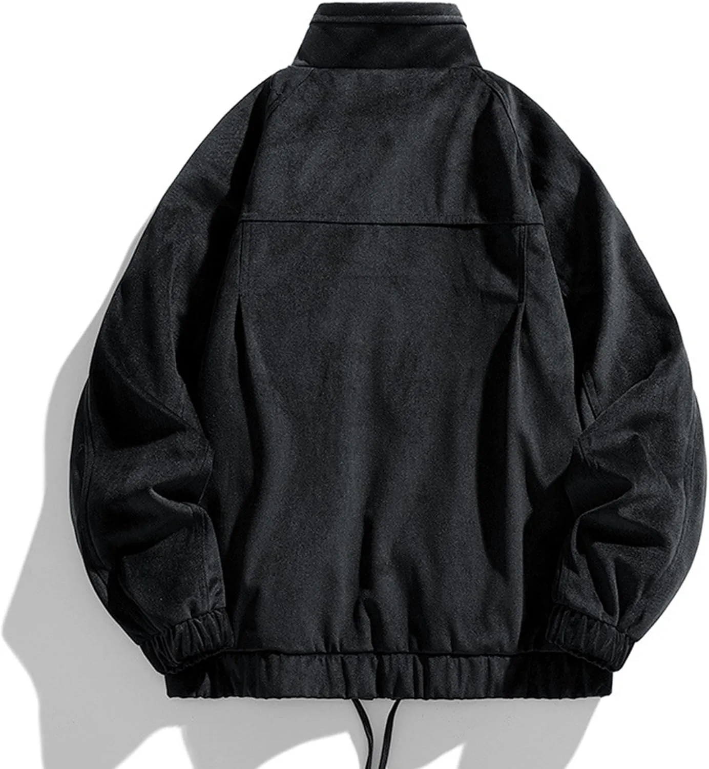 JEsilunmaMY Men's Stand Collar Padded Baseball Jacket Lightweight Cotton Cargo Coat with Zip Pocket Winter Warm Padded Coats