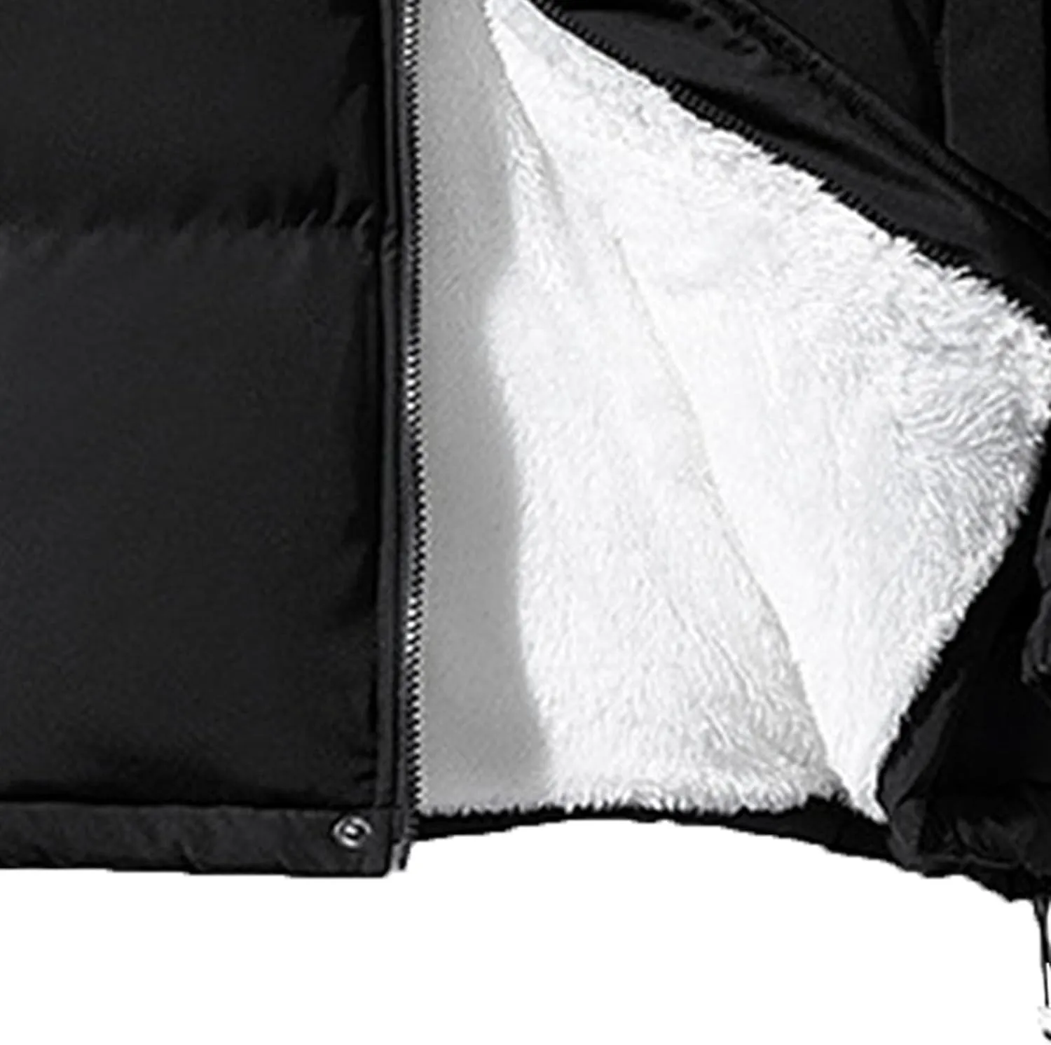 JEsilunmaMY Men's Stand Collar Short Down Jacket Thicken Warm Padded Cropped Puffer Jacket Vintage Loose Cotton Winter Coats