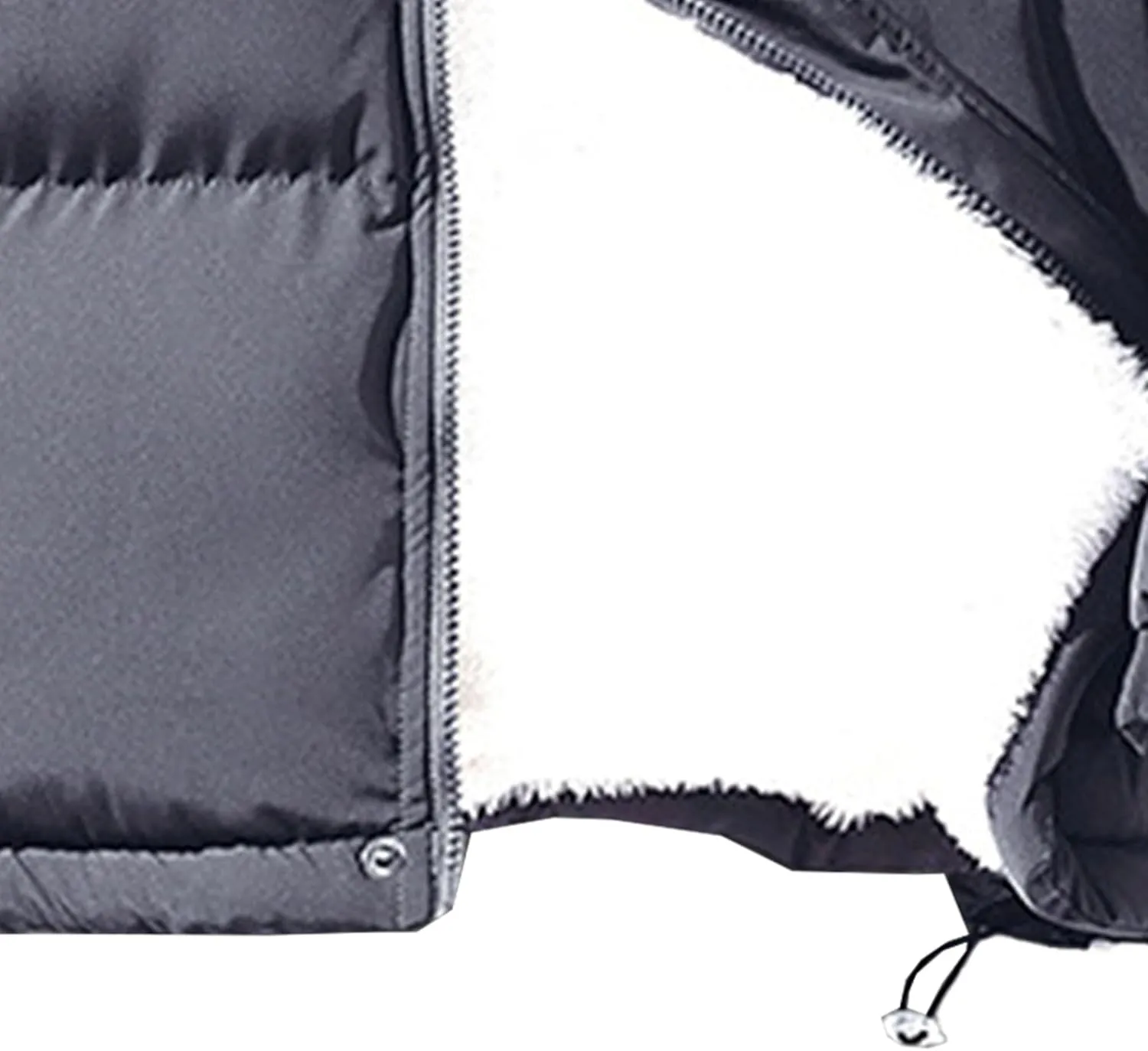 JEsilunmaMY Men's Stand Collar Short Down Jacket Thicken Warm Padded Cropped Puffer Jacket Vintage Loose Cotton Winter Coats