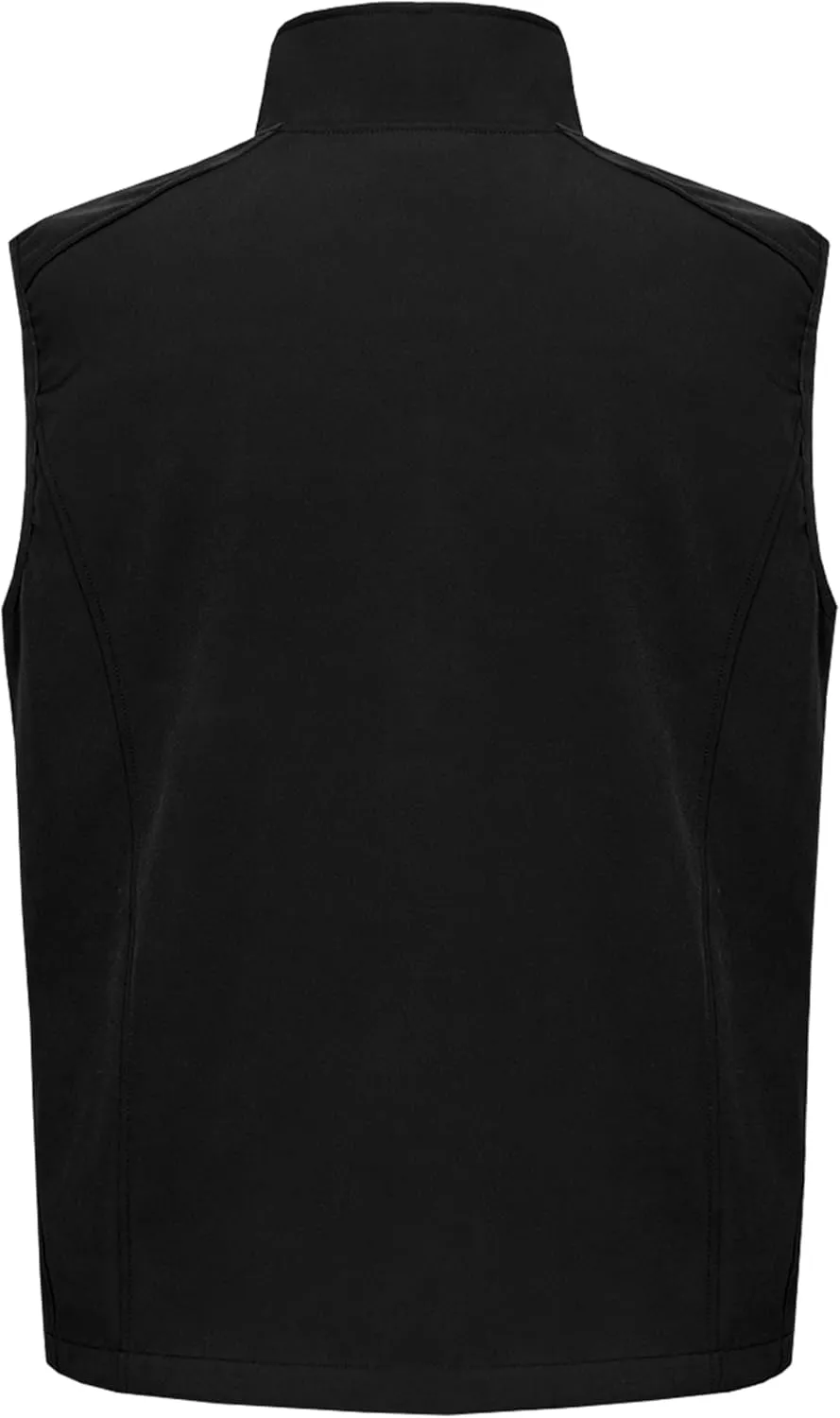 Little Donkey Andy Men's Lightweight Fleece lined Softshell Vests Windproof Sleeveless Jackets for Hiking Golf Travel