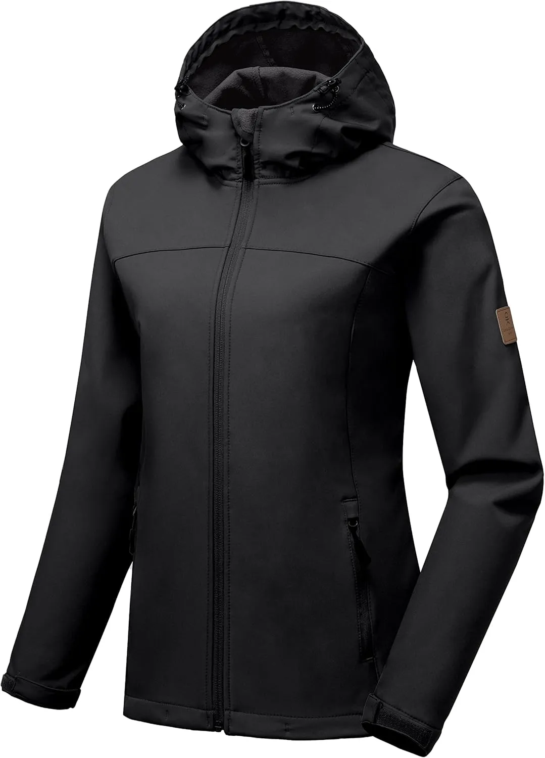 Little Donkey Andy Women's Softshell Jacket Hooded Windproof Fleece Lined Jackets, Lightweight