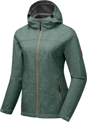 Little Donkey Andy Women's Softshell Jacket Hooded Windproof Fleece Lined Jackets, Lightweight