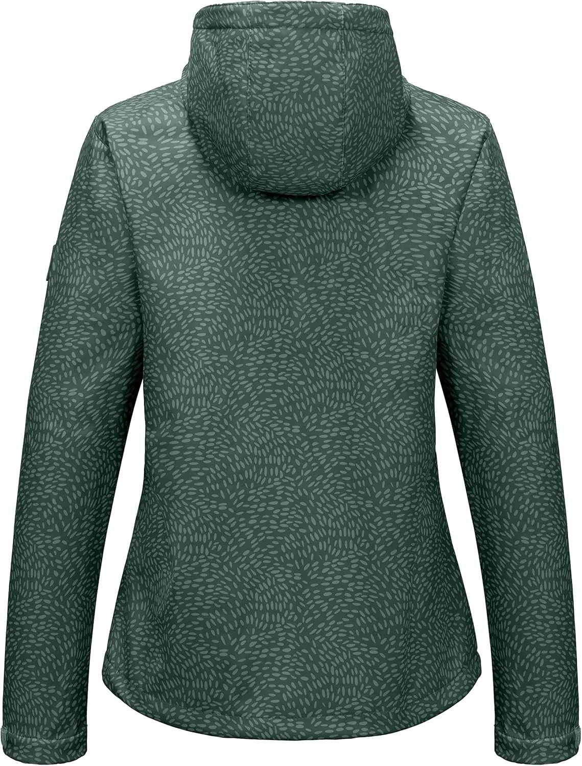 Little Donkey Andy Women's Softshell Jacket Hooded Windproof Fleece Lined Jackets, Lightweight