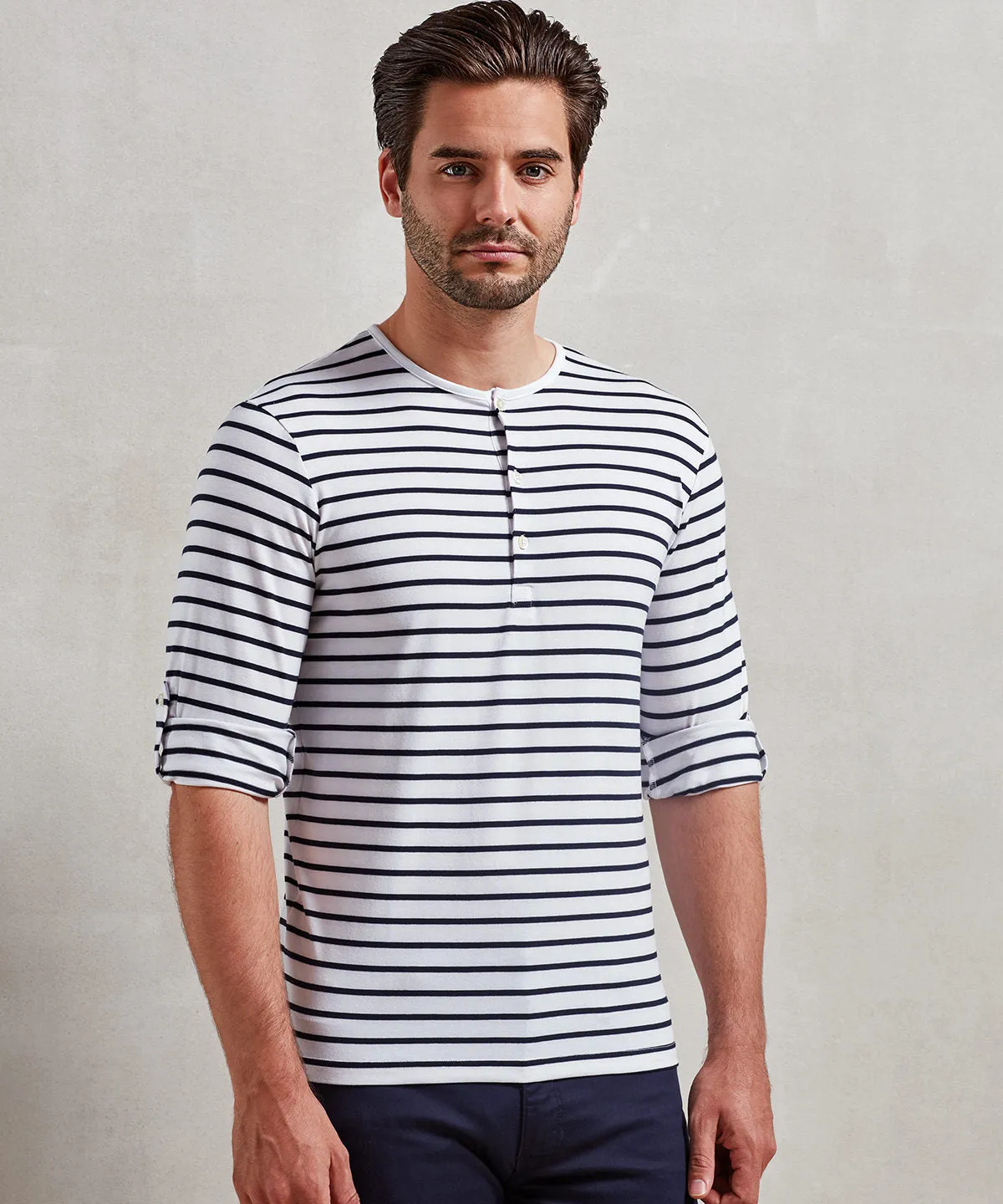 Long John roll-sleeve tee | Indigo