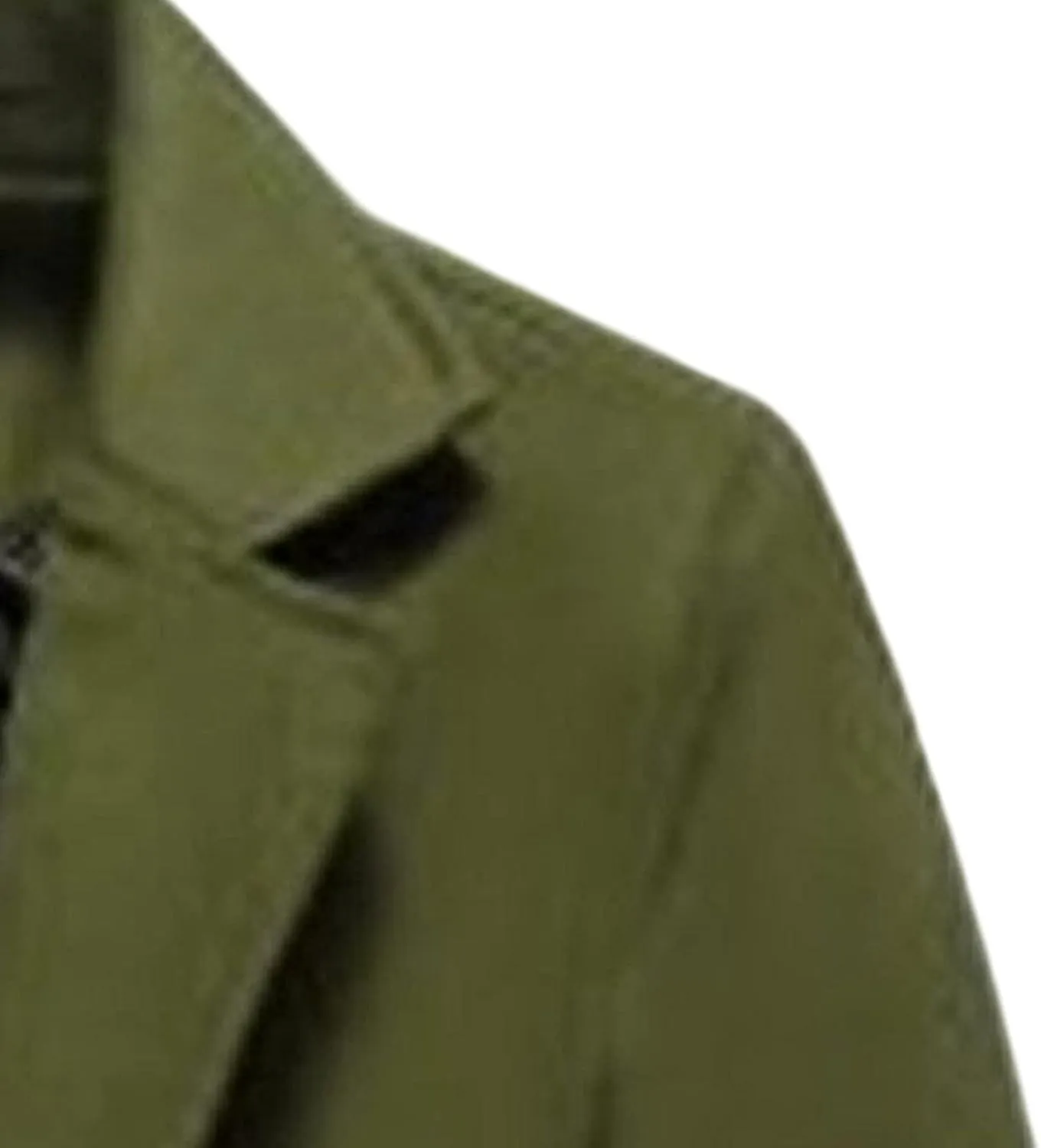 Maiyifu-GJ Men's Slim Winter Wool Blend Coat Single Breasted Business Long Pea Coats Notched Lapel Trench Jacket Overcoat