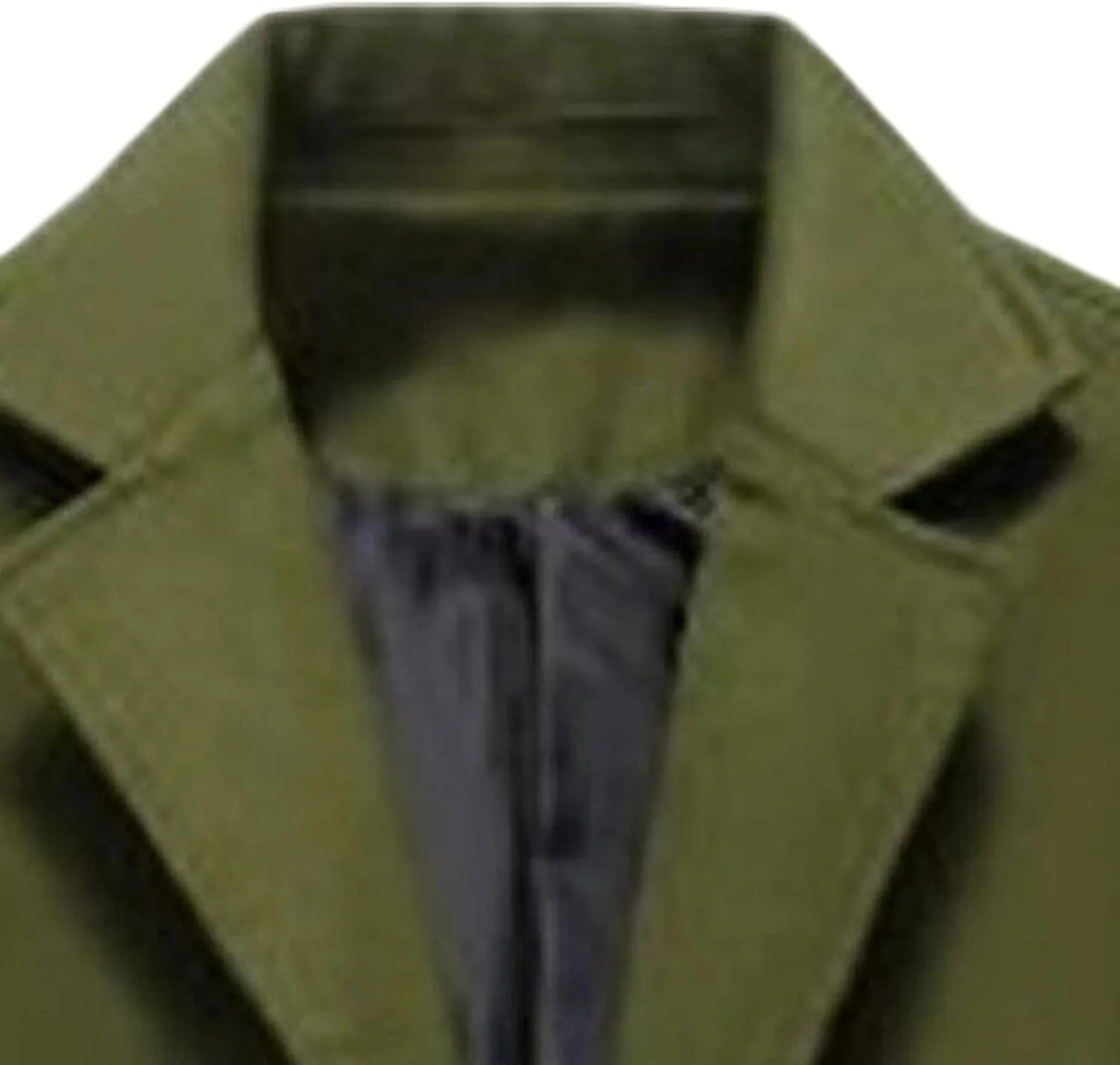 Maiyifu-GJ Men's Slim Winter Wool Blend Coat Single Breasted Business Long Pea Coats Notched Lapel Trench Jacket Overcoat