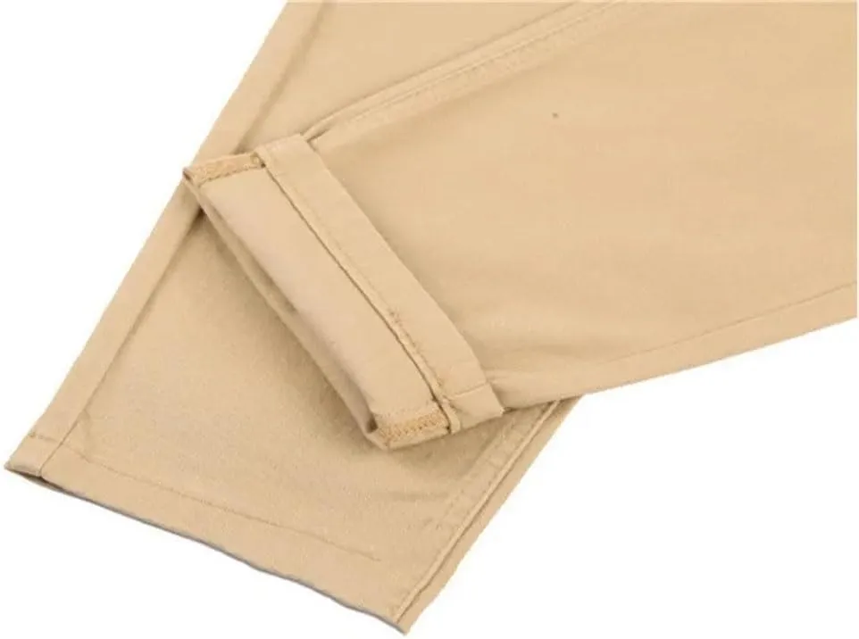 Men Spring-Autumn Casual Loose Slim Fit Pants Plus Size Stretch Cotton Male Ankle Long Pant