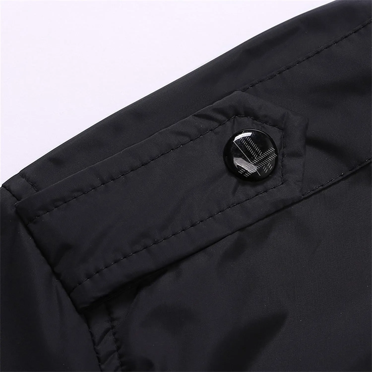 Men's Casual Cotton Bomber Jacket Stand Collar Lightweight Flannel Jacket Casual Loose Padded Cargo Coats